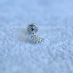 Labret Titânio Topo Prata 925 Lua Zircônias - Imagem 4