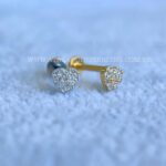 Labret Titânio Topo Prata 925 Coração Zircônias - Imagem 3