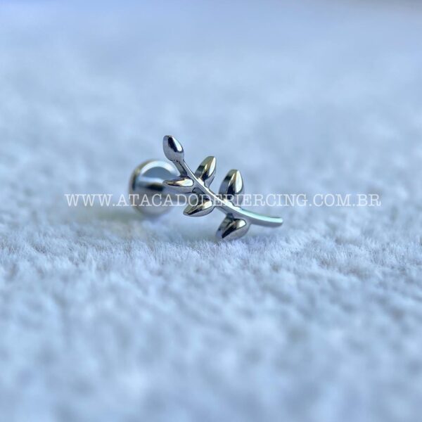 Labret Titânio Rosca Interna Folhas - Imagem 1