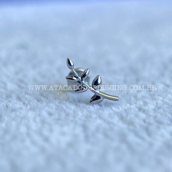 Labret Titânio Rosca Interna Folhas - Imagem 2