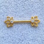 Barbell Titânio Push-Pin Flor de Lótus - Imagem 5