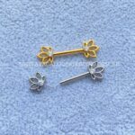 Barbell Titânio Push-Pin Flor de Lótus - Imagem 2