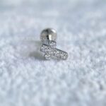 Labret Rosca Interna Titânio Cruz Zircônias - Imagem 6