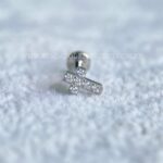 Labret Rosca Interna Titânio Cruz Zircônias - Imagem 5