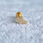 Labret Rosca Interna Titânio Cruz Zircônias - Imagem 4