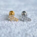 Labret Rosca Interna Titânio Cruz Zircônias