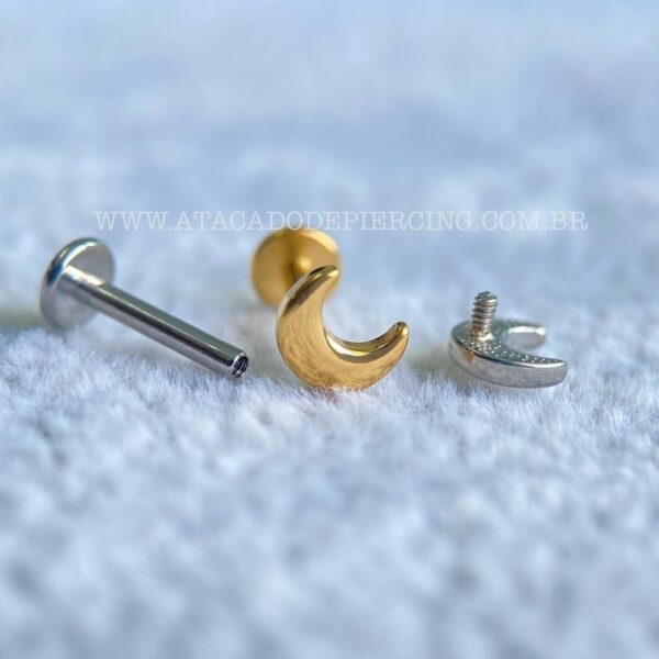 Labret Aço Rosca Interna Lua - Imagem 3