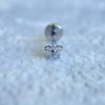 Labret Rosca Interna Titânio Flor Zircônias - Imagem 5