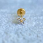 Labret Rosca Interna Titânio Flor Zircônias - Imagem 3