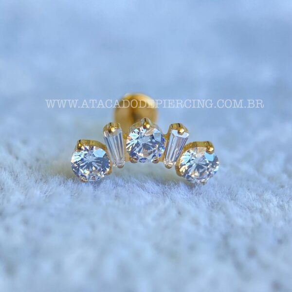 Labret Titânio Rosca Interna Cluster - Imagem 2