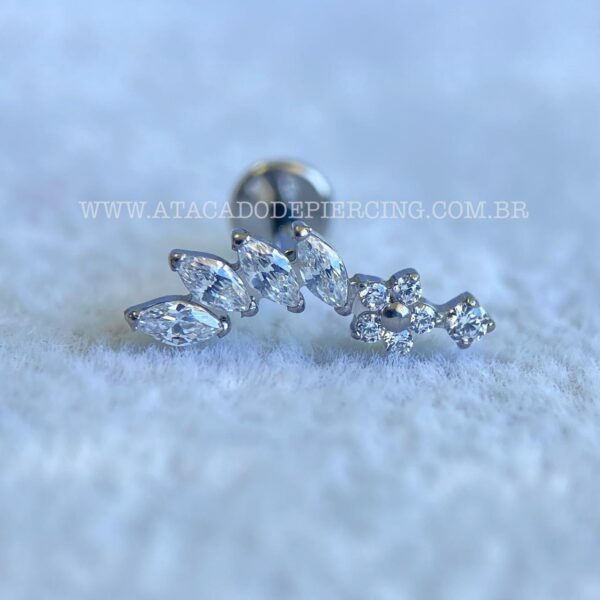 Labret Titânio Rosca Interna Cluster - Imagem 4