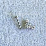 Labret Aço Rosca Interna Zircônias - Imagem 2