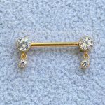 Barbell Titânio Push Pin Zircônia com Pingente - Imagem 2