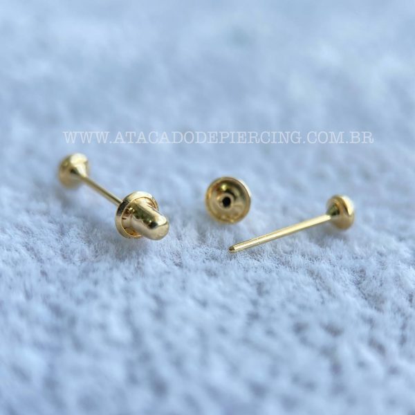 Brinco Ouro 18K Zircônia - Imagem 2