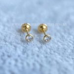 Brinco Ouro 18K Zircônia