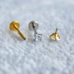 Labret Titânio Zircônia Coração - Imagem 5