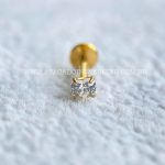 Labret Titânio Zircônia Coração - Imagem 2