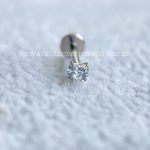 Labret Titânio Zircônia Coração - Imagem 4
