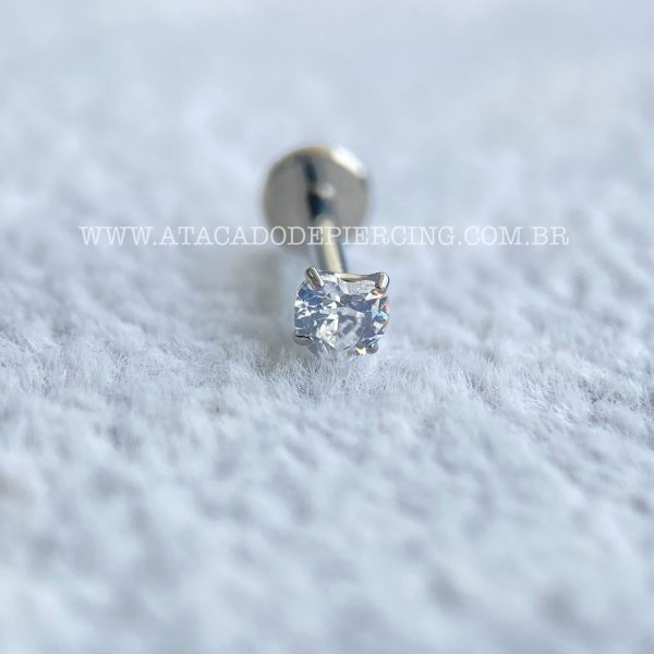 Labret Titânio Zircônia Coração - Imagem 4