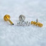 Labret Aço Rosca Interna Cluster Zircônias - Imagem 3