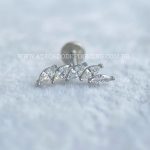 Labret Aço Rosca Interna Cluster Zircônias - Imagem 4