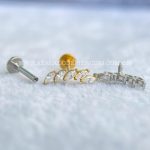 Labret Aço Rosca Interna Cluster Zircônias - Imagem 3