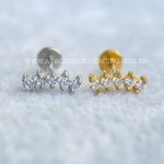 Labret Aço Rosca Interna Cluster Zircônias