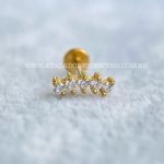 Labret Aço Rosca Interna Cluster Zircônias - Imagem 2