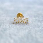 Labret Aço Rosca Interna Cluster Zircônias - Imagem 2