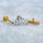 Labret Aço Rosca Interna Cluster Zircônias - Imagem 3
