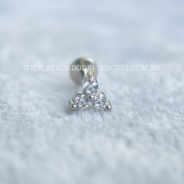 Labret Aço Rosca Interna Trinity Zircônias - Imagem 4