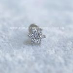 Labret Aço Rosca Interna Flor Zircônias - Imagem 4