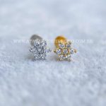 Labret Aço Rosca Interna Flor Zircônias