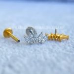 Labret Aço Rosca Interna Cluster Zircônias - Imagem 3