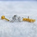 Labret Aço Rosca Interna Cluster Zircônias - Imagem 3