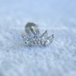Labret Aço Rosca Interna Cluster Zircônias - Imagem 4