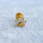 Labret Aço Rosca Interna Patinha Zircônias - Imagem 2