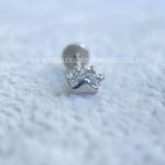 Labret Aço Rosca Interna Patinha Zircônias - Imagem 4