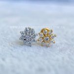 Labret Aço Rosca Interna Flor Zircônias
