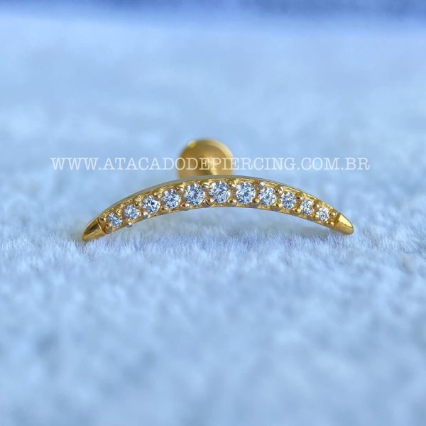 Labret Aço Rosca Interna Cluster Zircônias - Imagem 2