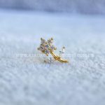 Labret Aço Rosca Interna Flor Zircônias - Imagem 2