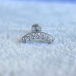Labret Aço Rosca Interna Cluster Zircônias - Imagem 4