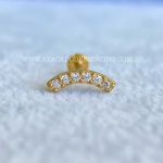 Labret Aço Rosca Interna Cluster Zircônias - Imagem 2