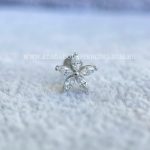 Labret Aço Rosca Interna Flor Zircônias - Imagem 4