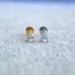 Labret Aço Rosca Interna Zircônia Gota