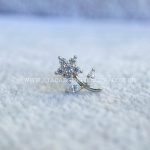 Labret Aço Rosca Interna Flor Zircônias - Imagem 4