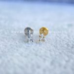 Labret Aço Rosca Interna Zircônia Navete