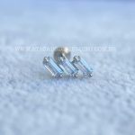 Labret Aço Rosca Interna Cluster Zircônias - Imagem 4