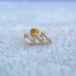 Labret Aço Rosca Interna Cluster Zircônias - Imagem 2