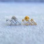 Labret Aço Rosca Interna Cluster Zircônias